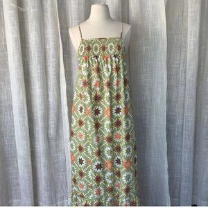 Universal Thread Maxi Quilt Pattern Spaghetti Strap Dress Plus Size 1X